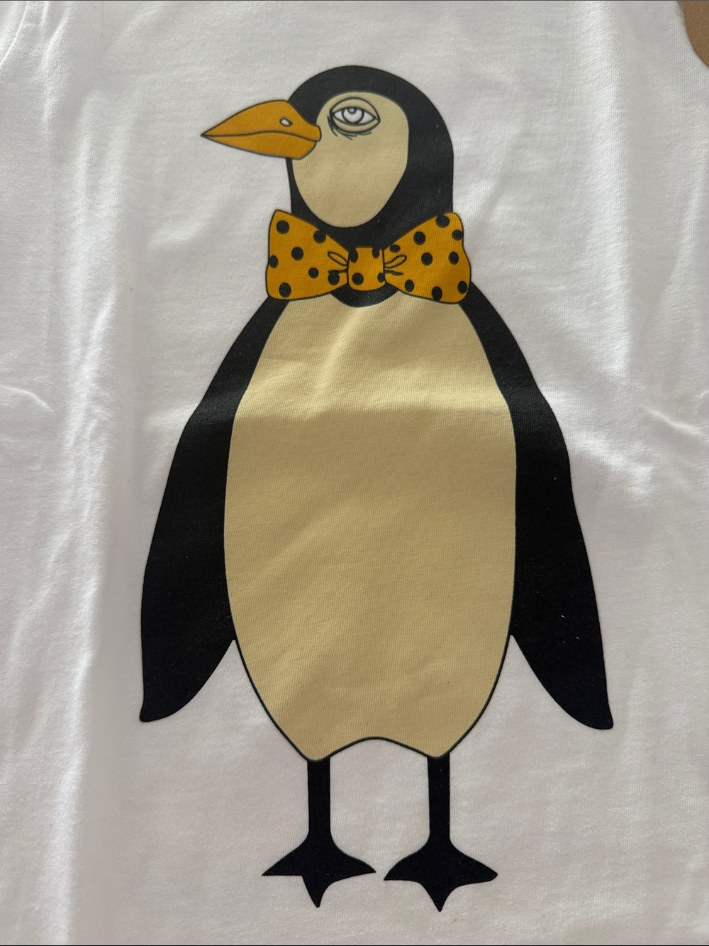 Mini Rodini White Organic Cotton Penguin Short Sleeve Tee Shirt 4-5 NWT - Picture 2 of 6